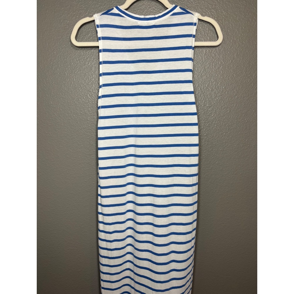 Rag & Bone Blue White Striped Sleeveless‎ V-Neck Maxi Dress XS Lyocell Cotton - Picture 10 of 10